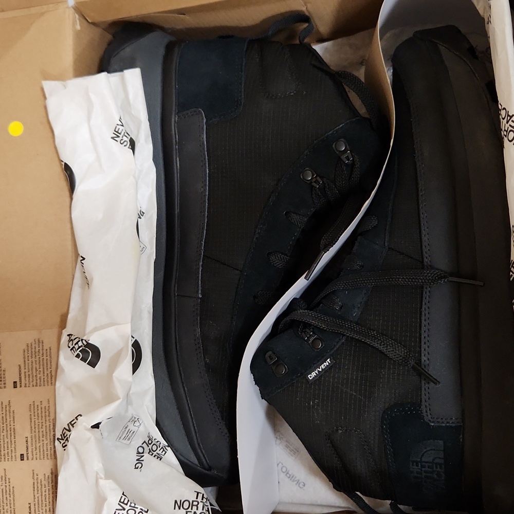 Men's The North Face Bergen Boots Waterproof Mid Men's 13 Black - Picture 14 of 16